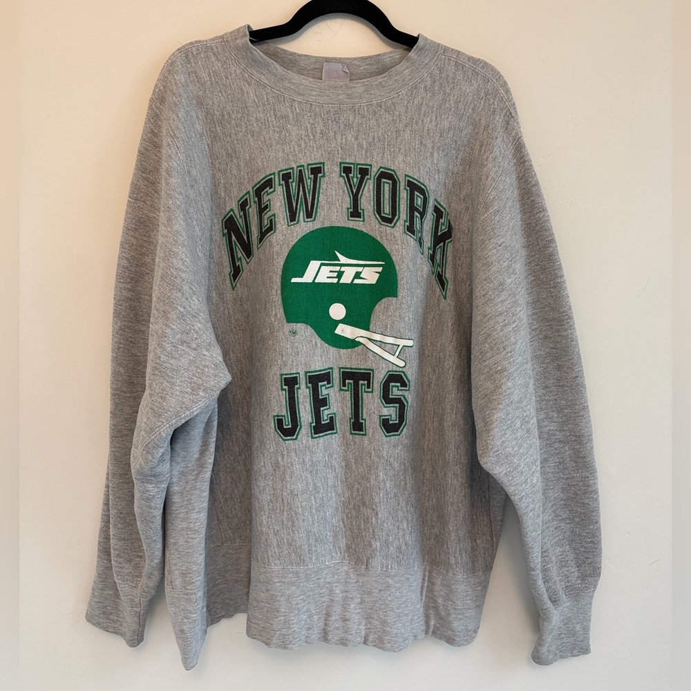 Grey New York Jets vintage crewneck